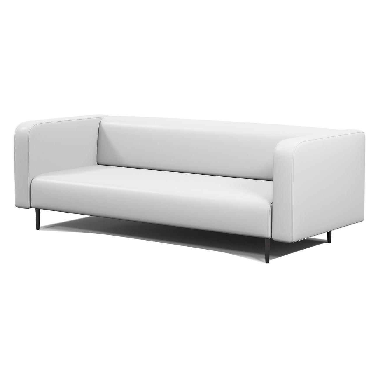 Диван Шарм-Дизайн офисный 3-х местный Акцент, прямой экокожа белый