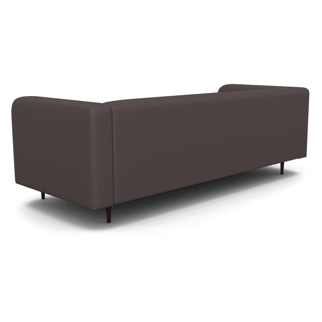 Диван Шарм-Дизайн офисный 3-х местный Акцент, прямой темно-серый