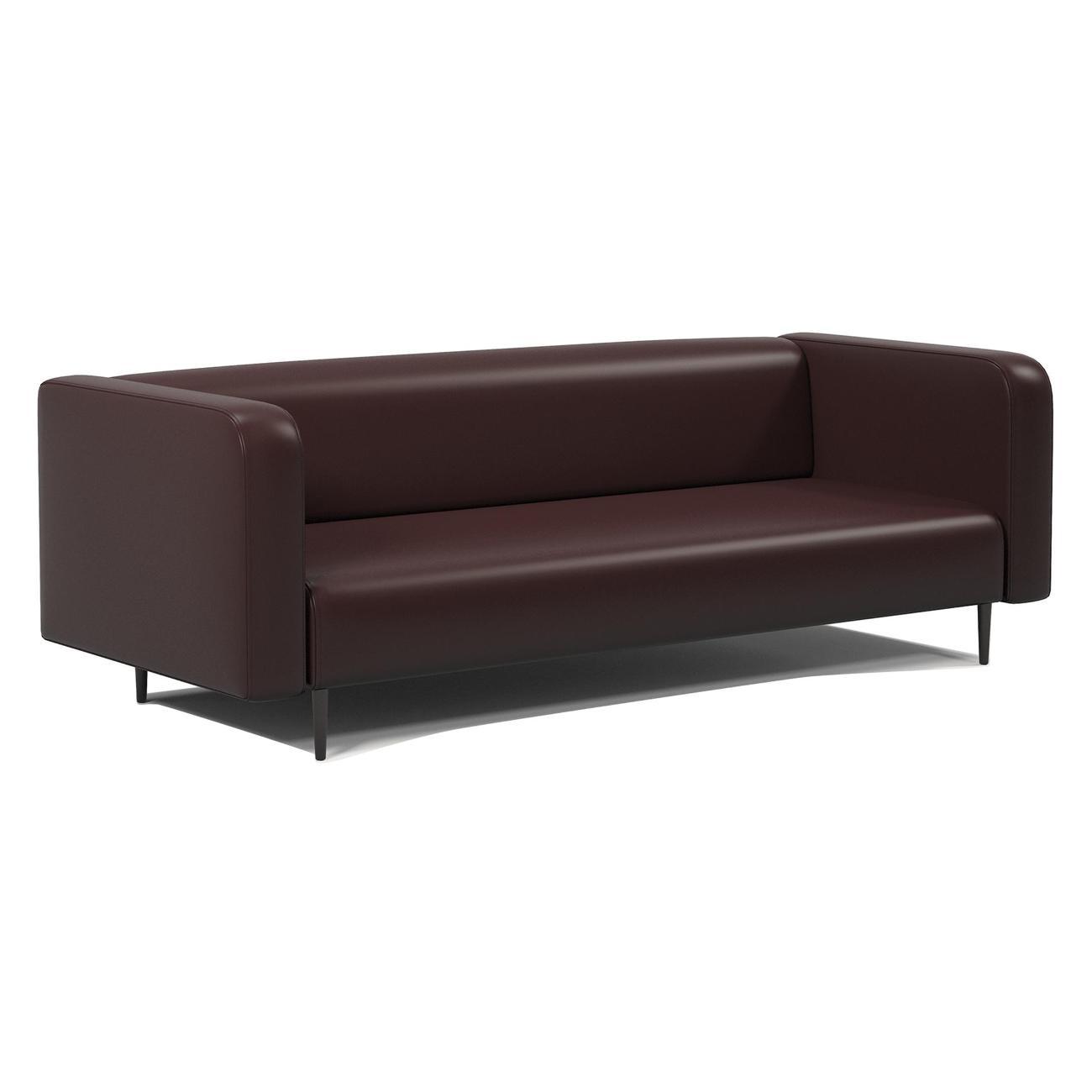 Диван Шарм-Дизайн офисный 3-х местный Акцент, прямой шоколад