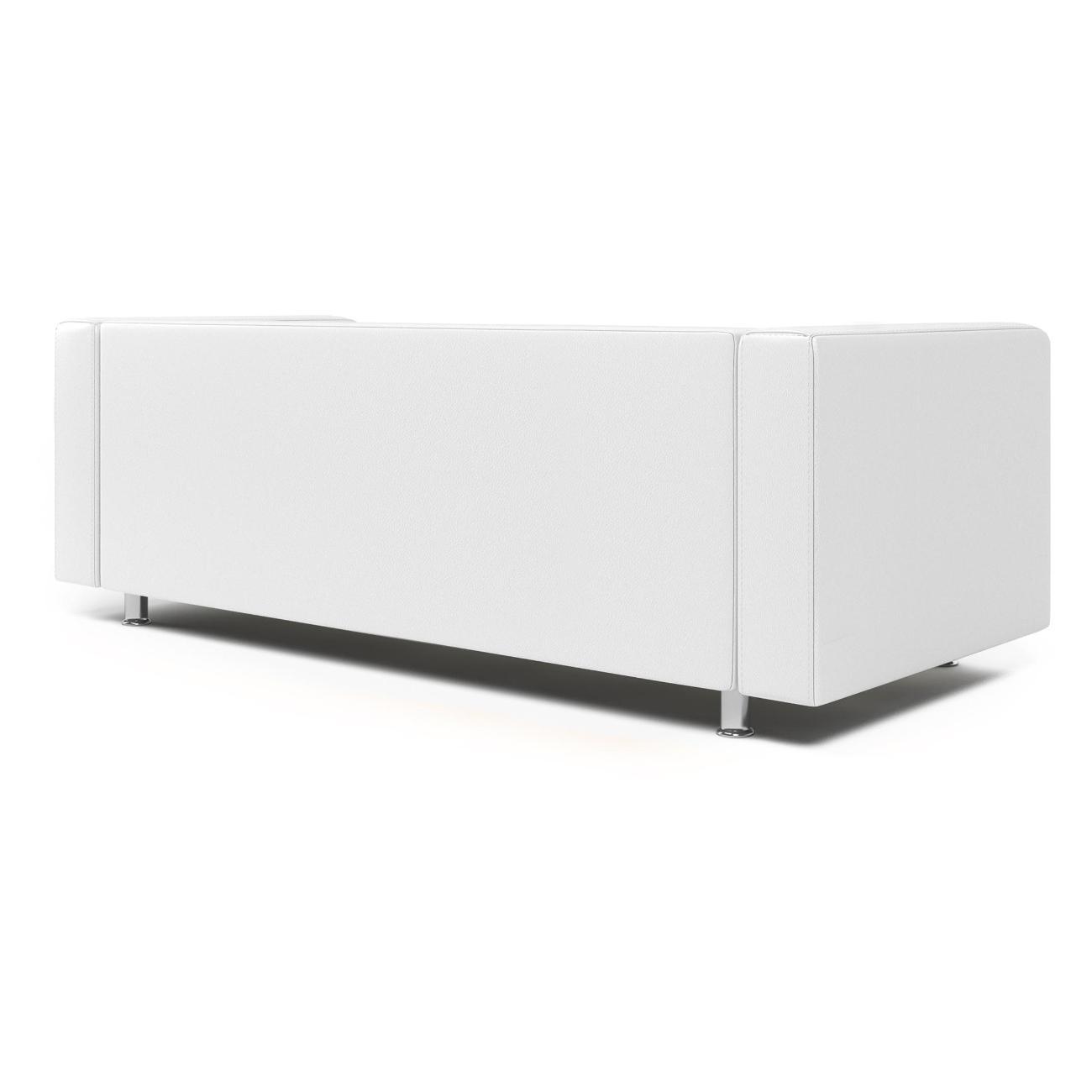 Диван Шарм-Дизайн офисный 3-х местный Бит, прямой экокожа белый