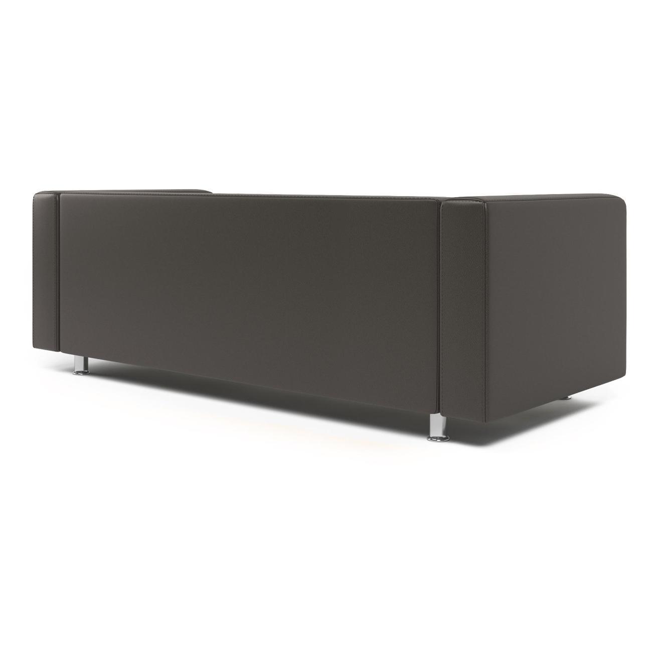 Диван Шарм-Дизайн офисный 3-х местный Бит, прямой коричневый