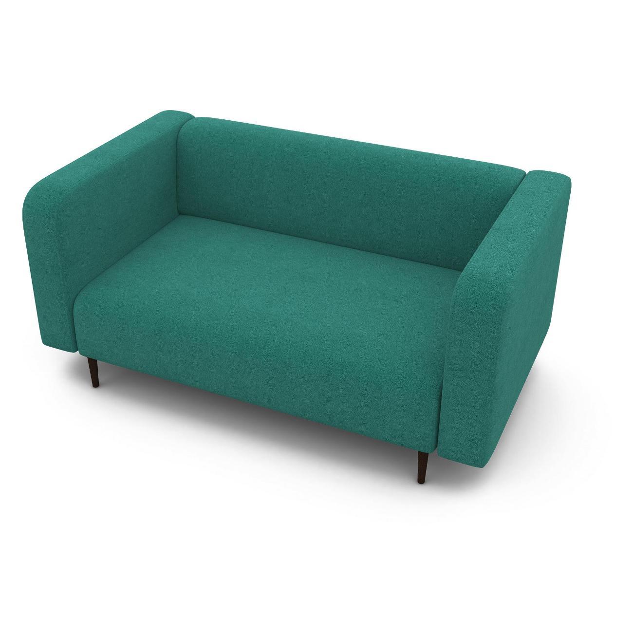 Диван Шарм-Дизайн офисный Акцент, прямой велюр бирюзовый