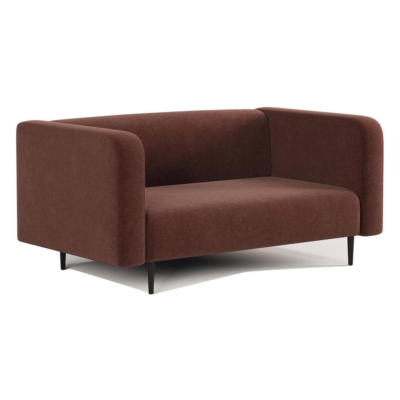 Диван Шарм-Дизайн офисный Акцент, прямой велюр Дрим шоколад