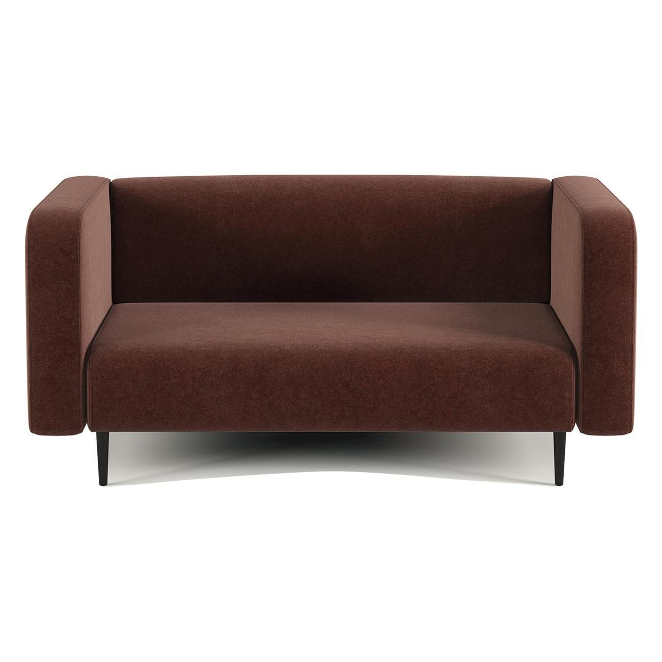 Диван Шарм-Дизайн офисный Акцент, прямой велюр Дрим шоколад