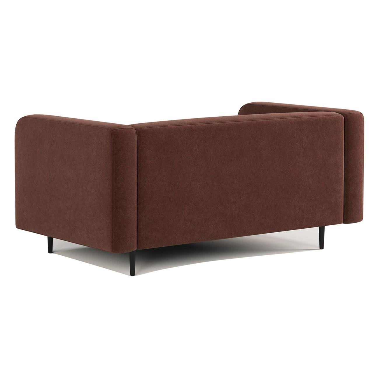 Диван Шарм-Дизайн офисный Акцент, прямой велюр Дрим шоколад