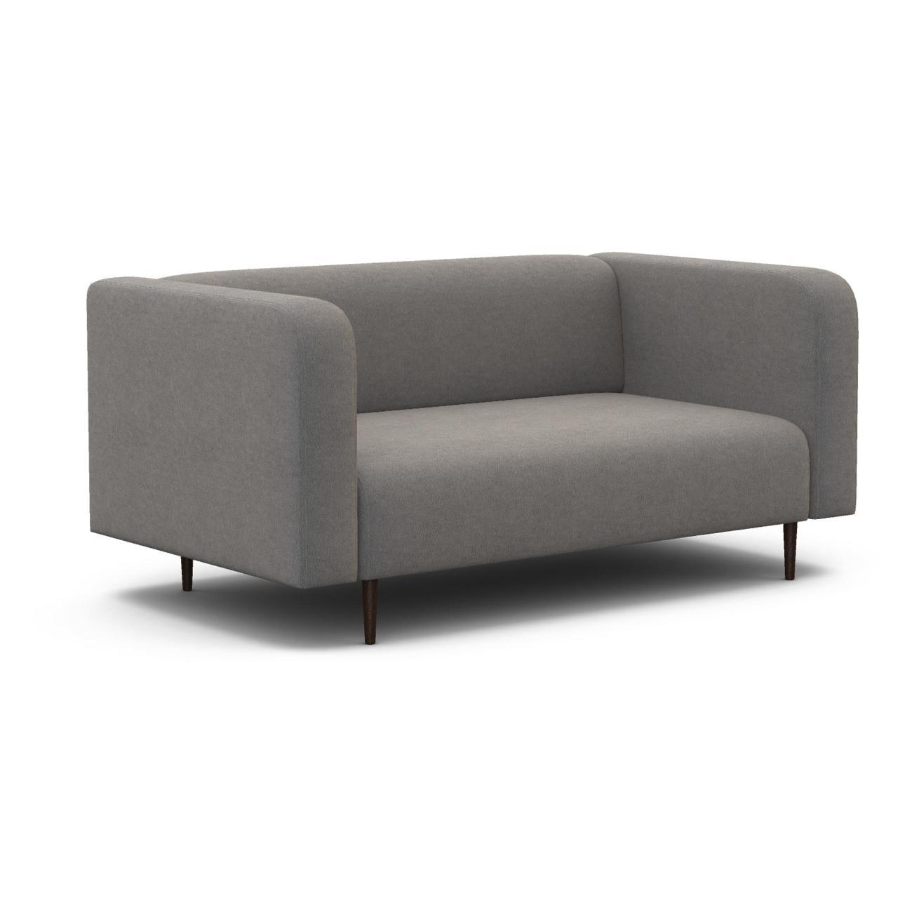 Диван Шарм-Дизайн офисный Акцент, прямой велюр серый