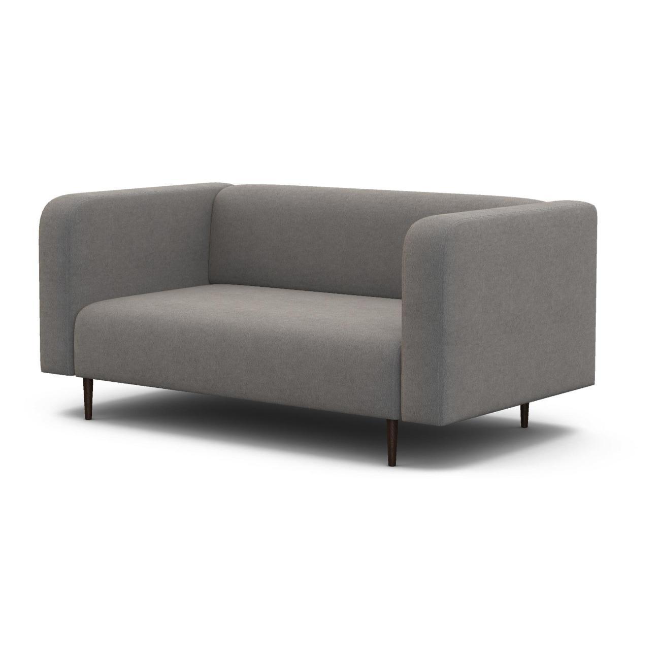 Диван Шарм-Дизайн офисный Акцент, прямой велюр серый