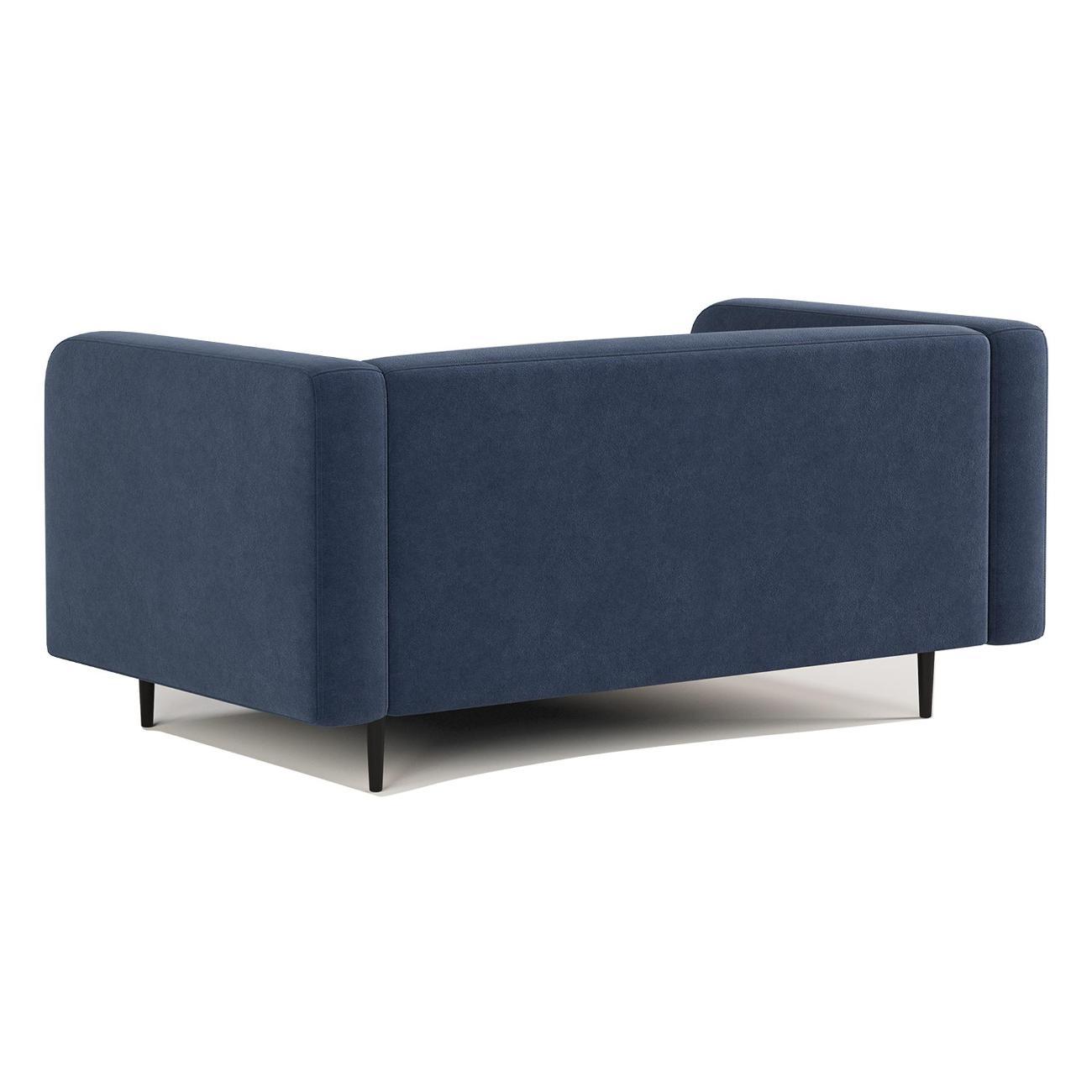 Диван Шарм-Дизайн офисный Акцент, прямой велюр Ультра миднайт