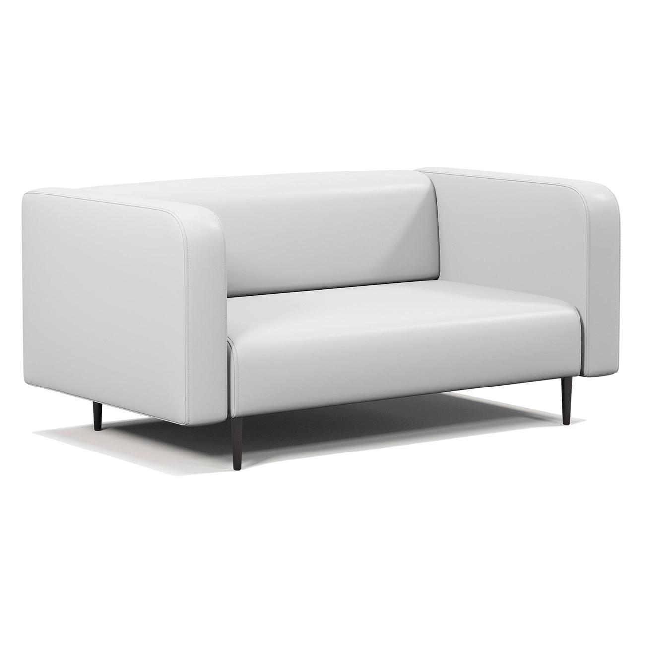 Диван Шарм-Дизайн офисный Акцент, прямой экокожа белый