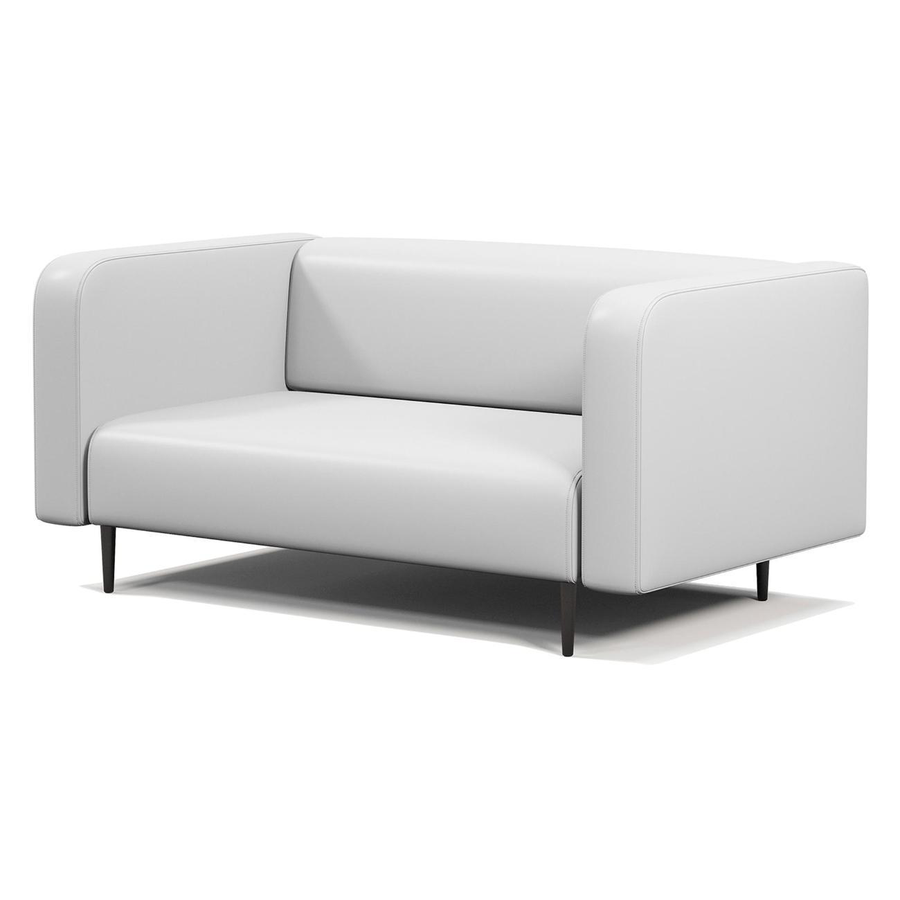 Диван Шарм-Дизайн офисный Акцент, прямой экокожа белый