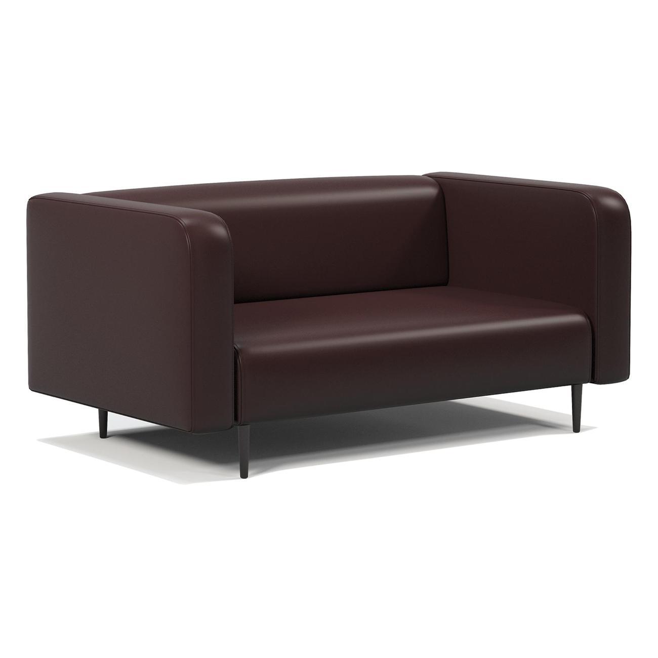 Диван Шарм-Дизайн офисный Акцент, прямой экокожа коричневый