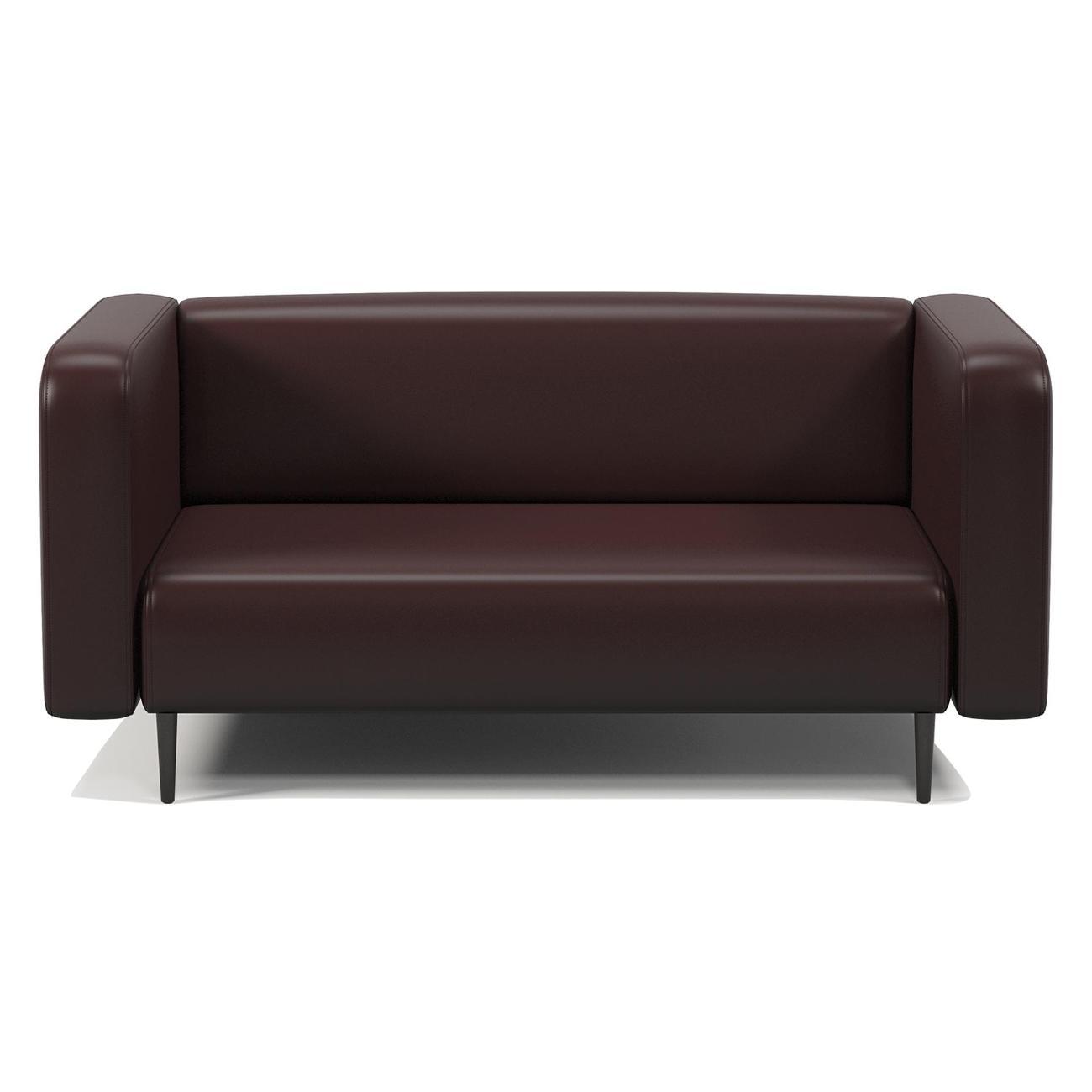 Диван Шарм-Дизайн офисный Акцент, прямой экокожа коричневый