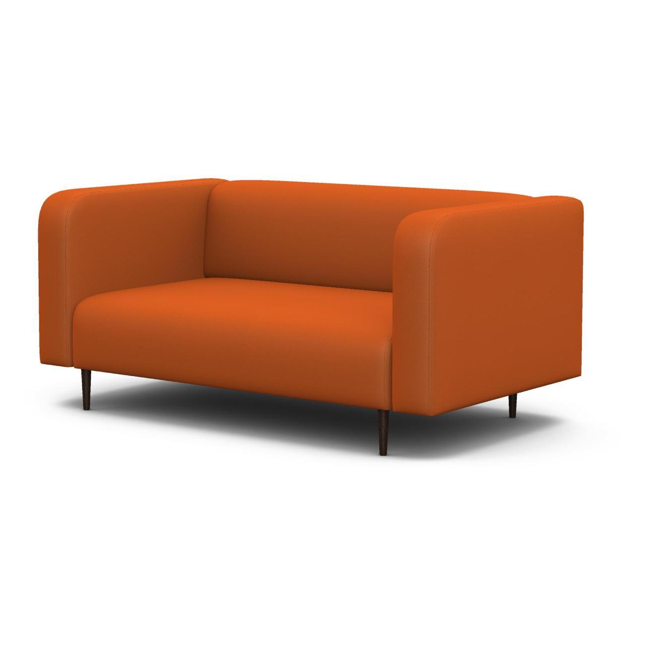 Диван Шарм-Дизайн офисный Акцент, прямой экокожа оранжевый