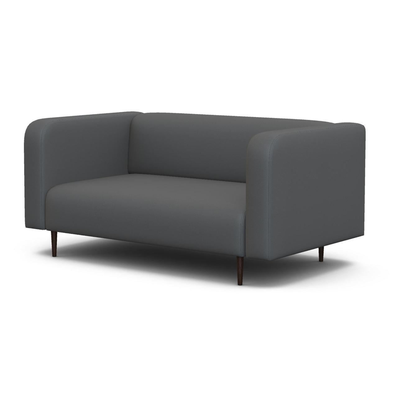 Диван Шарм-Дизайн офисный Акцент, прямой серая экокожа