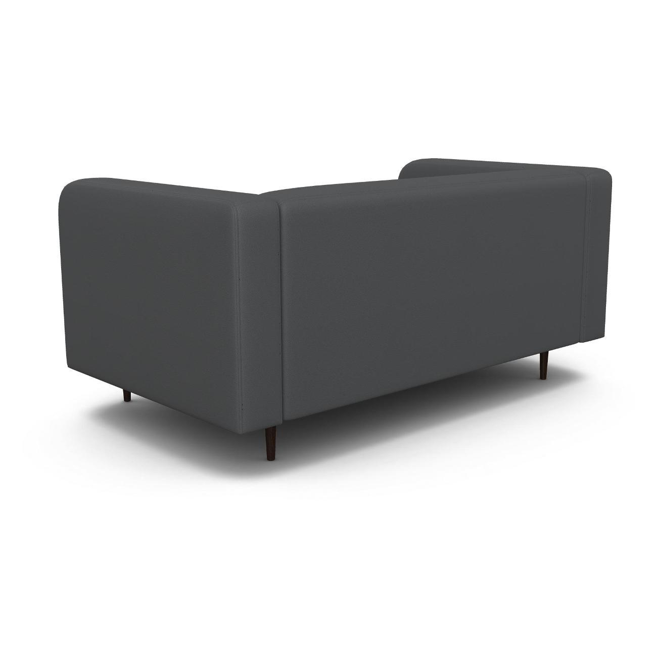 Диван Шарм-Дизайн офисный Акцент, прямой серая экокожа