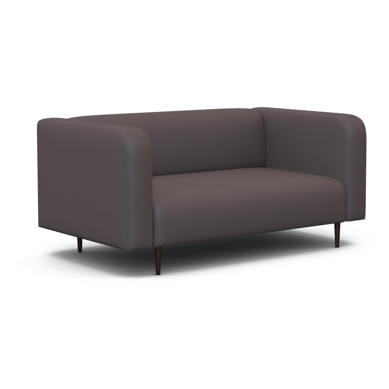 Диван Шарм-Дизайн офисный Акцент, прямой экокожа темно-серый