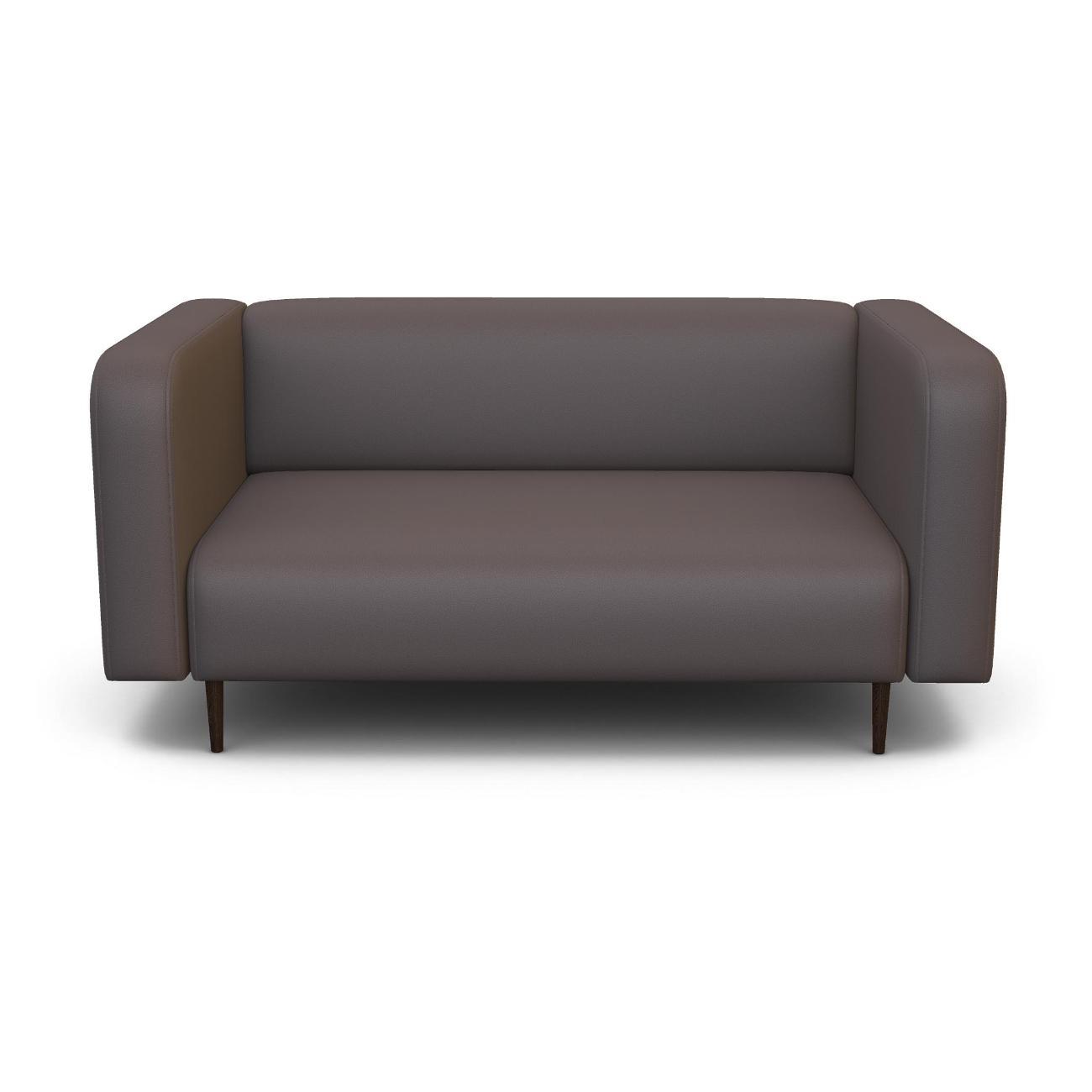 Диван Шарм-Дизайн офисный Акцент, прямой экокожа темно-серый