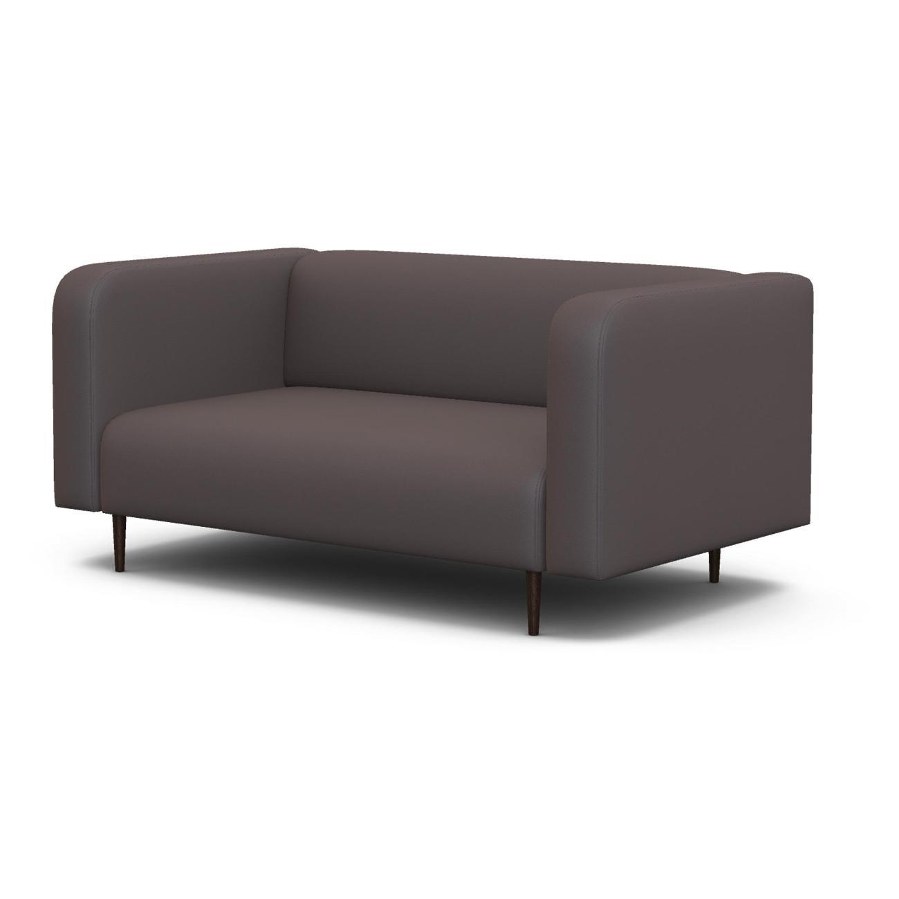 Диван Шарм-Дизайн офисный Акцент, прямой экокожа темно-серый