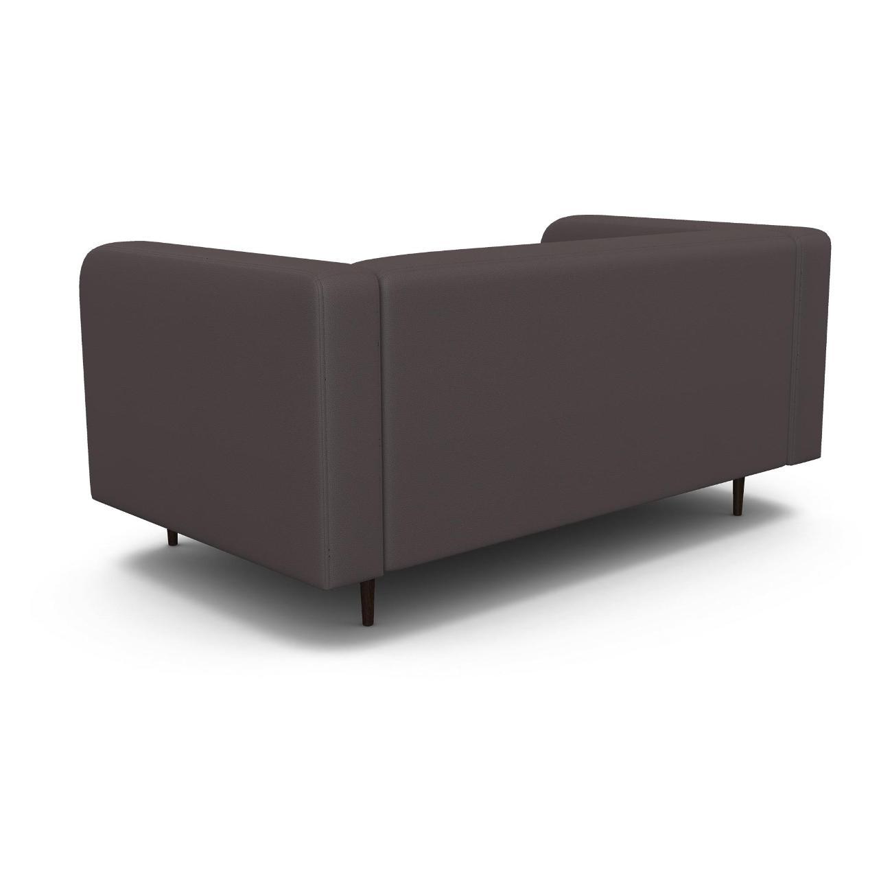 Диван Шарм-Дизайн офисный Акцент, прямой экокожа темно-серый