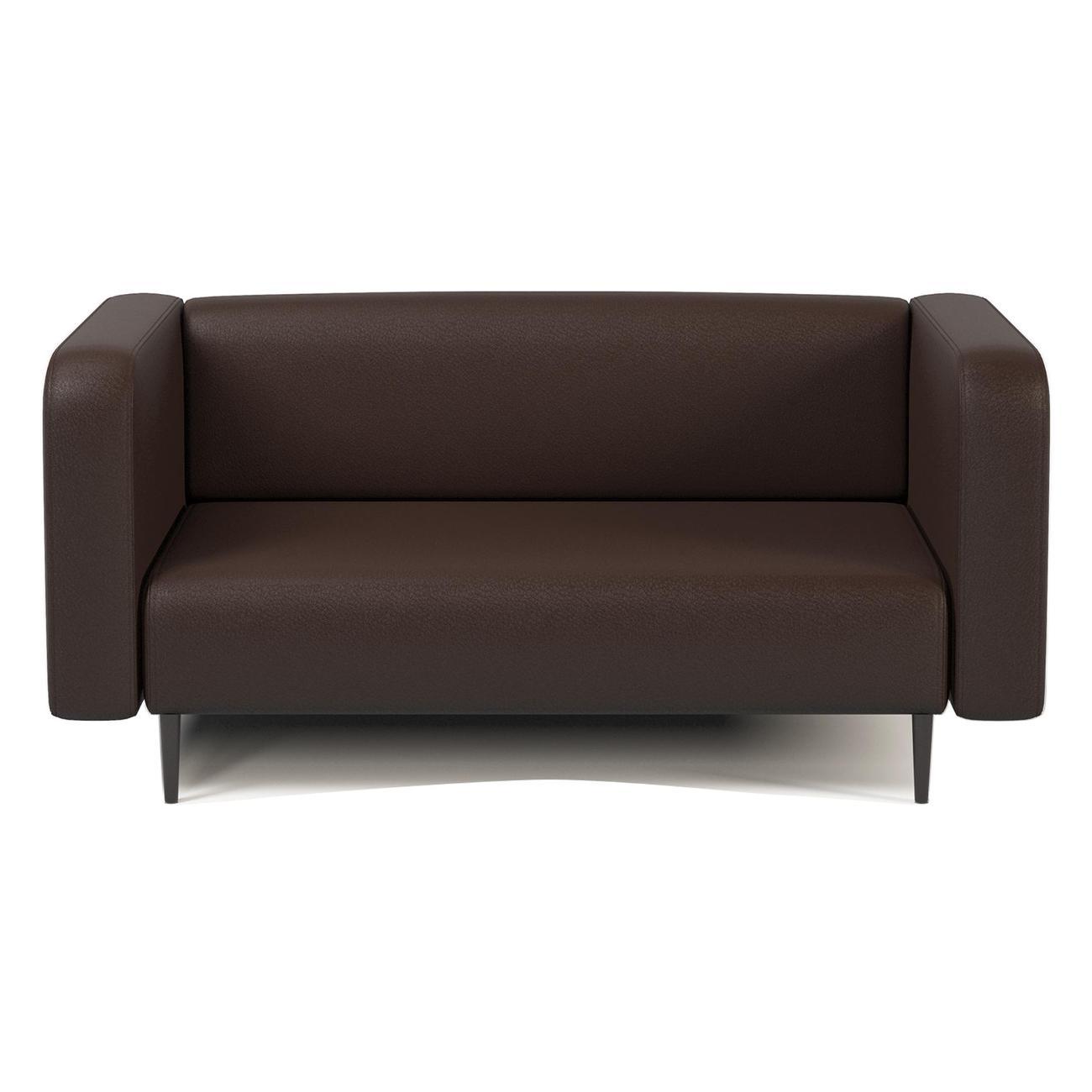 Диван Шарм-Дизайн офисный Акцент, прямой экокожа шоколад