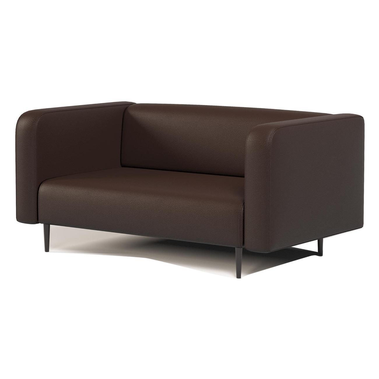 Диван Шарм-Дизайн офисный Акцент, прямой экокожа шоколад
