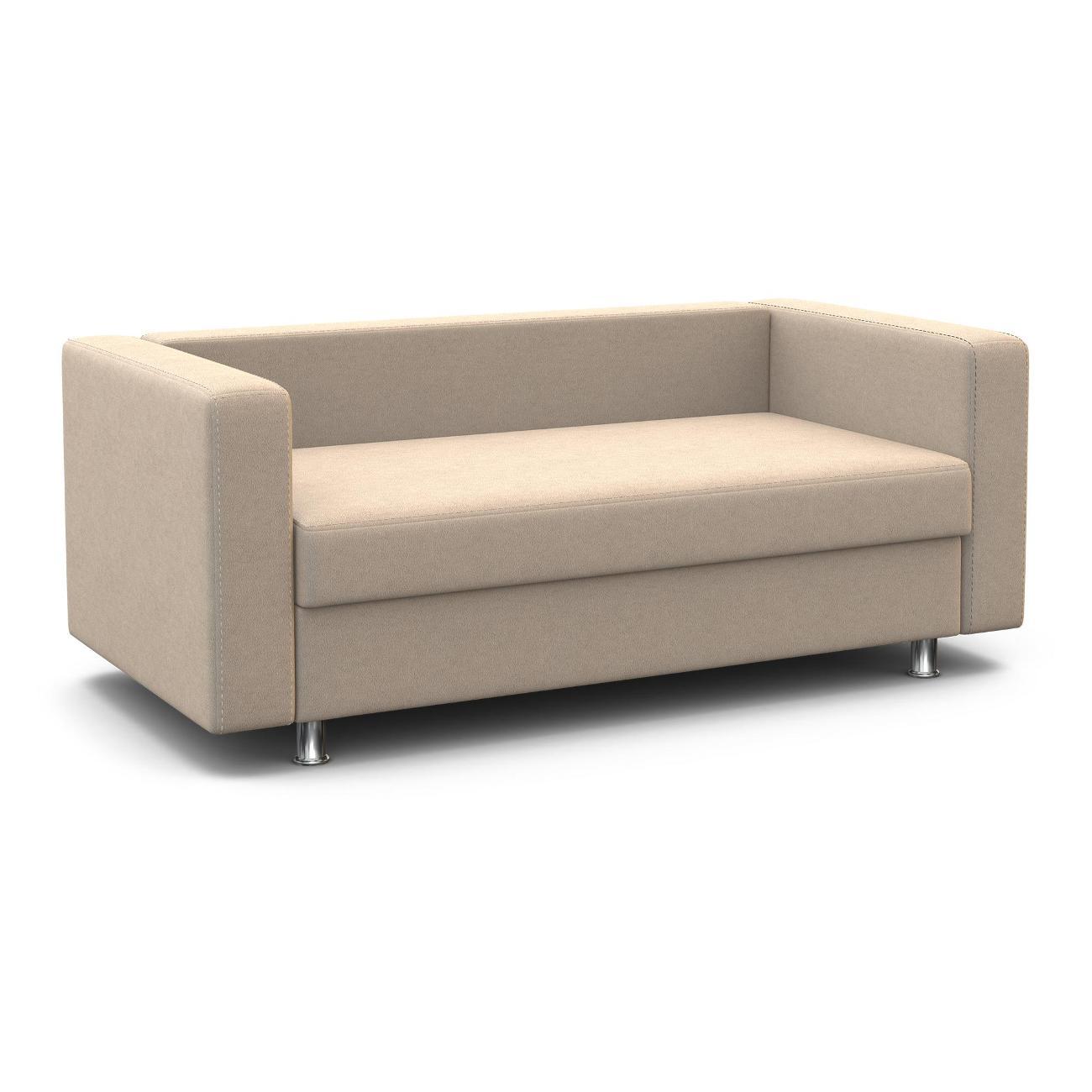 Диван Шарм-Дизайн офисный Бит, прямой велюр бежевый