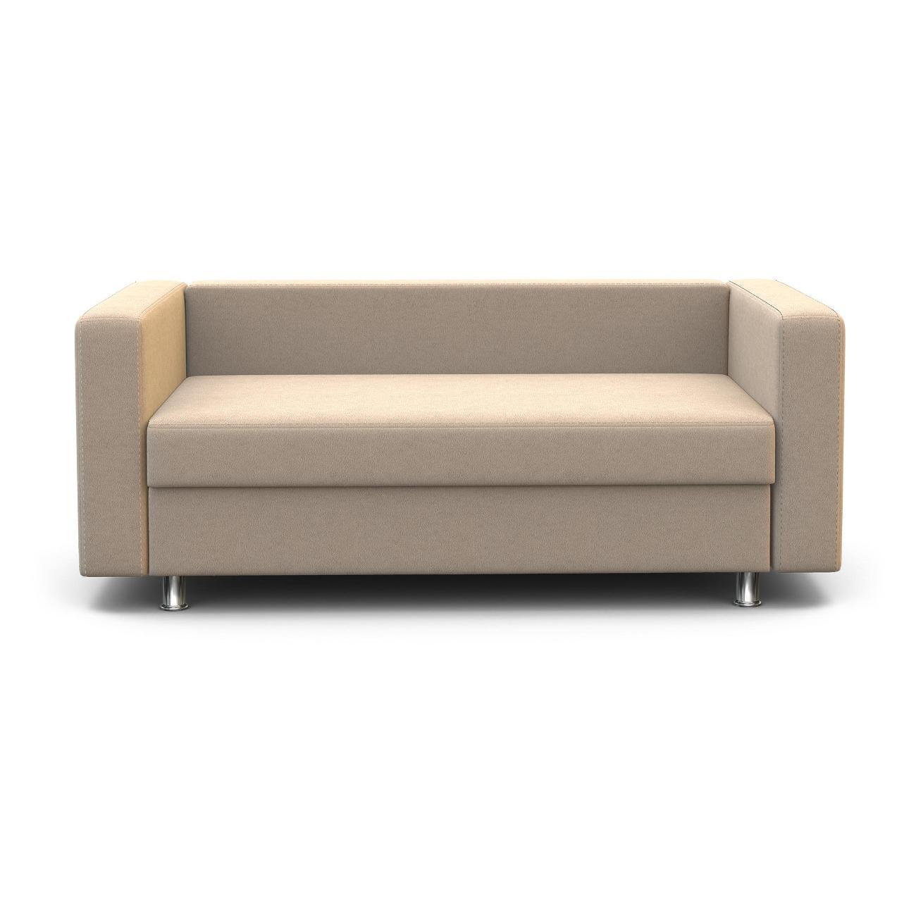 Диван Шарм-Дизайн офисный Бит, прямой велюр бежевый