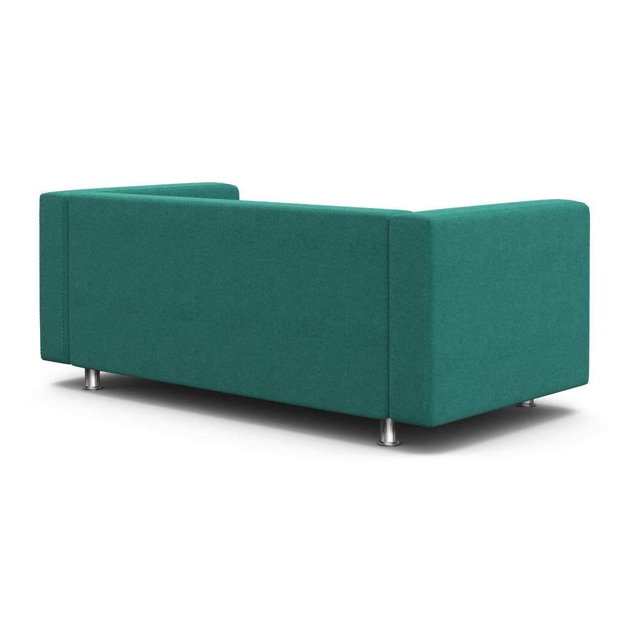 Диван Шарм-Дизайн офисный Бит, прямой велюр бирюзовый