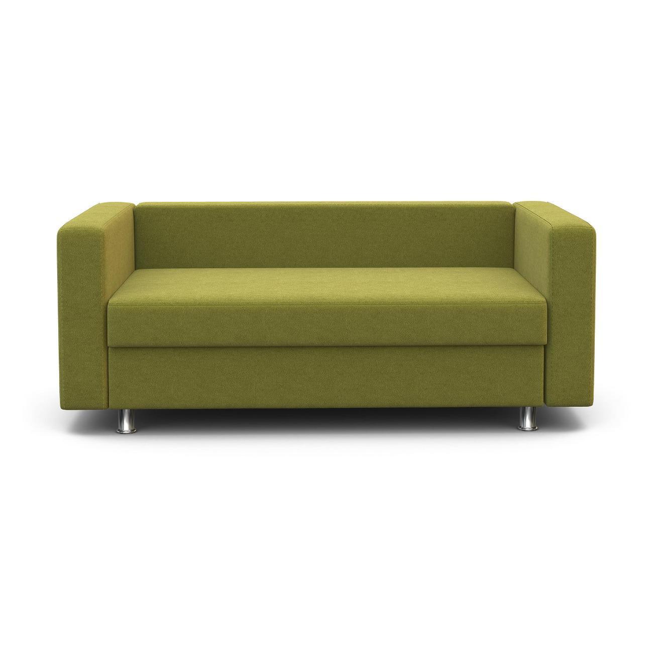 Диван Шарм-Дизайн офисный Бит, прямой велюр зеленый