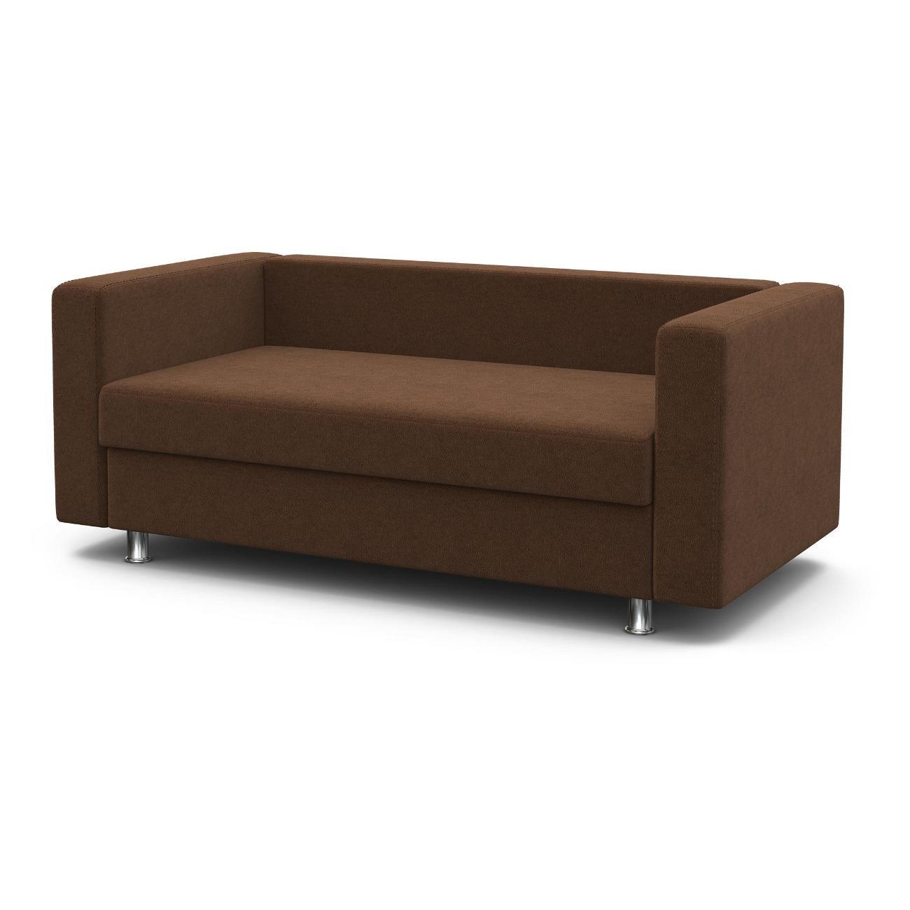 Диван Шарм-Дизайн офисный Бит, прямой велюр коричневый