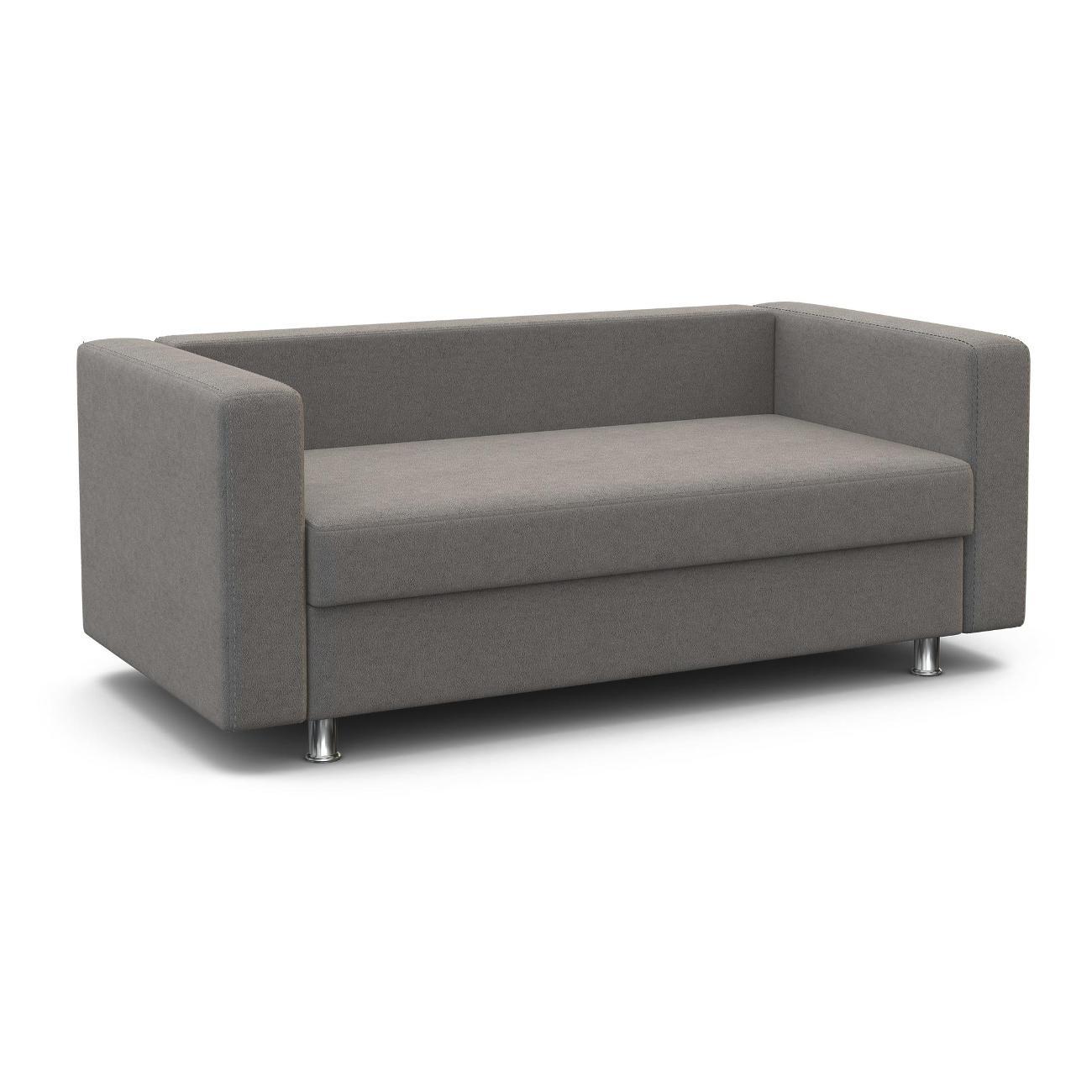 Диван Шарм-Дизайн офисный Бит, прямой велюр серый