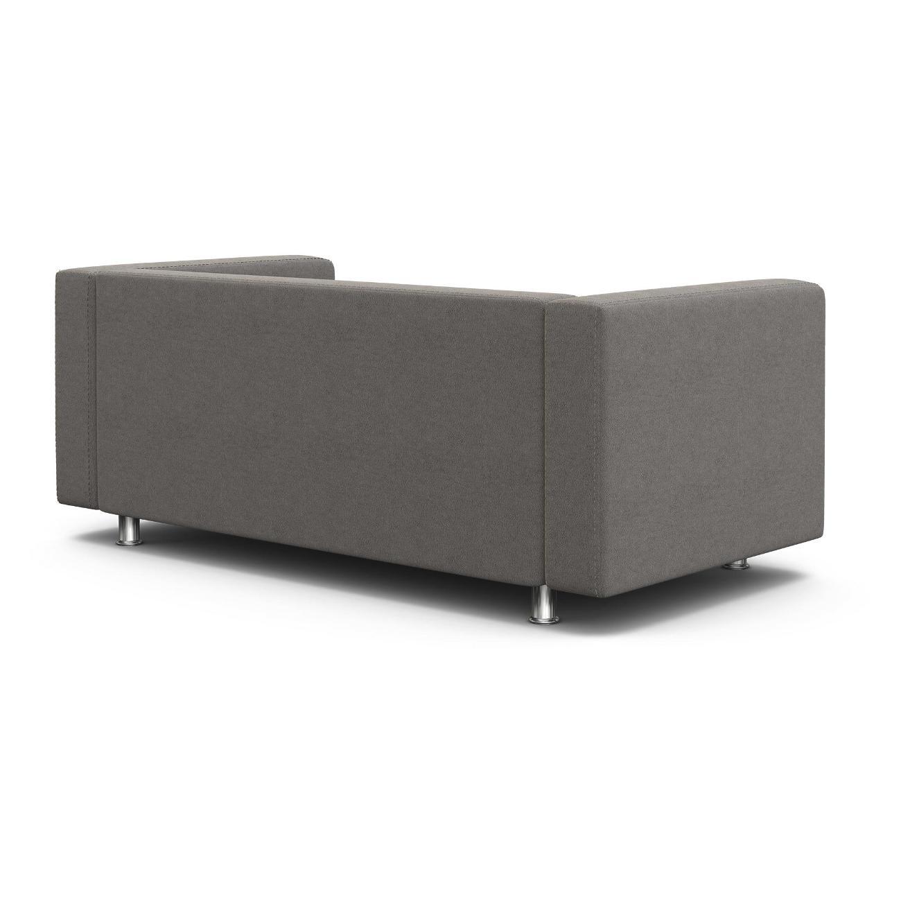 Диван Шарм-Дизайн офисный Бит, прямой велюр серый