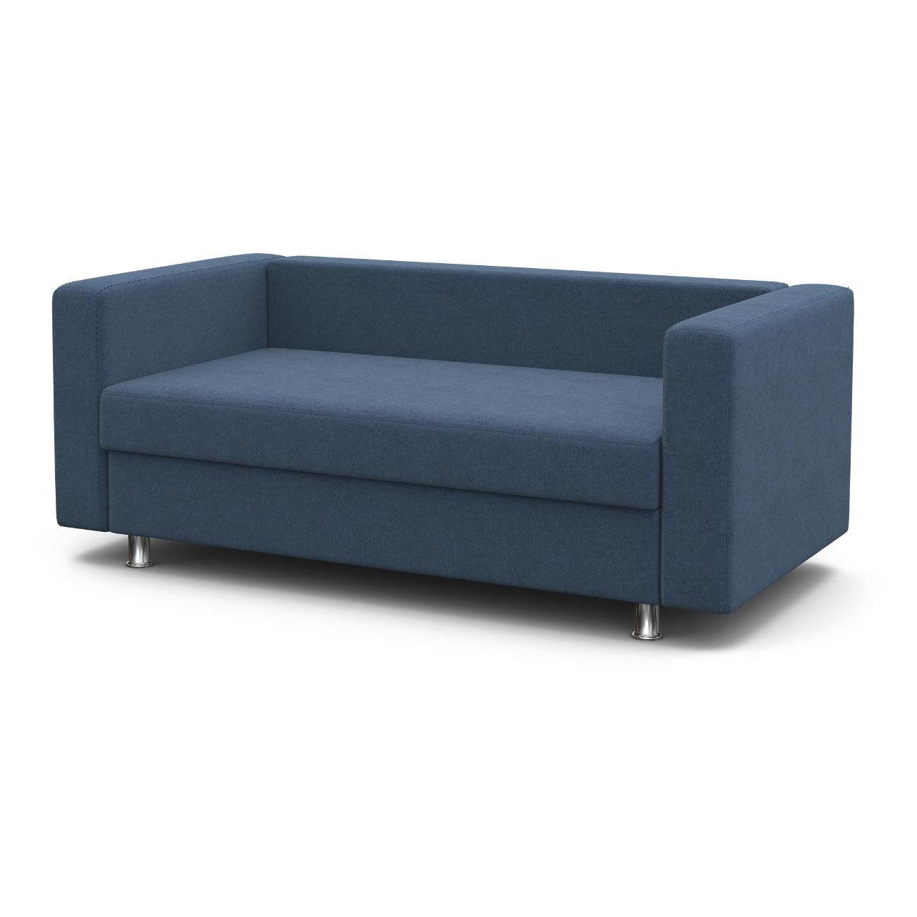 Диван Шарм-Дизайн офисный Бит, прямой велюр синий