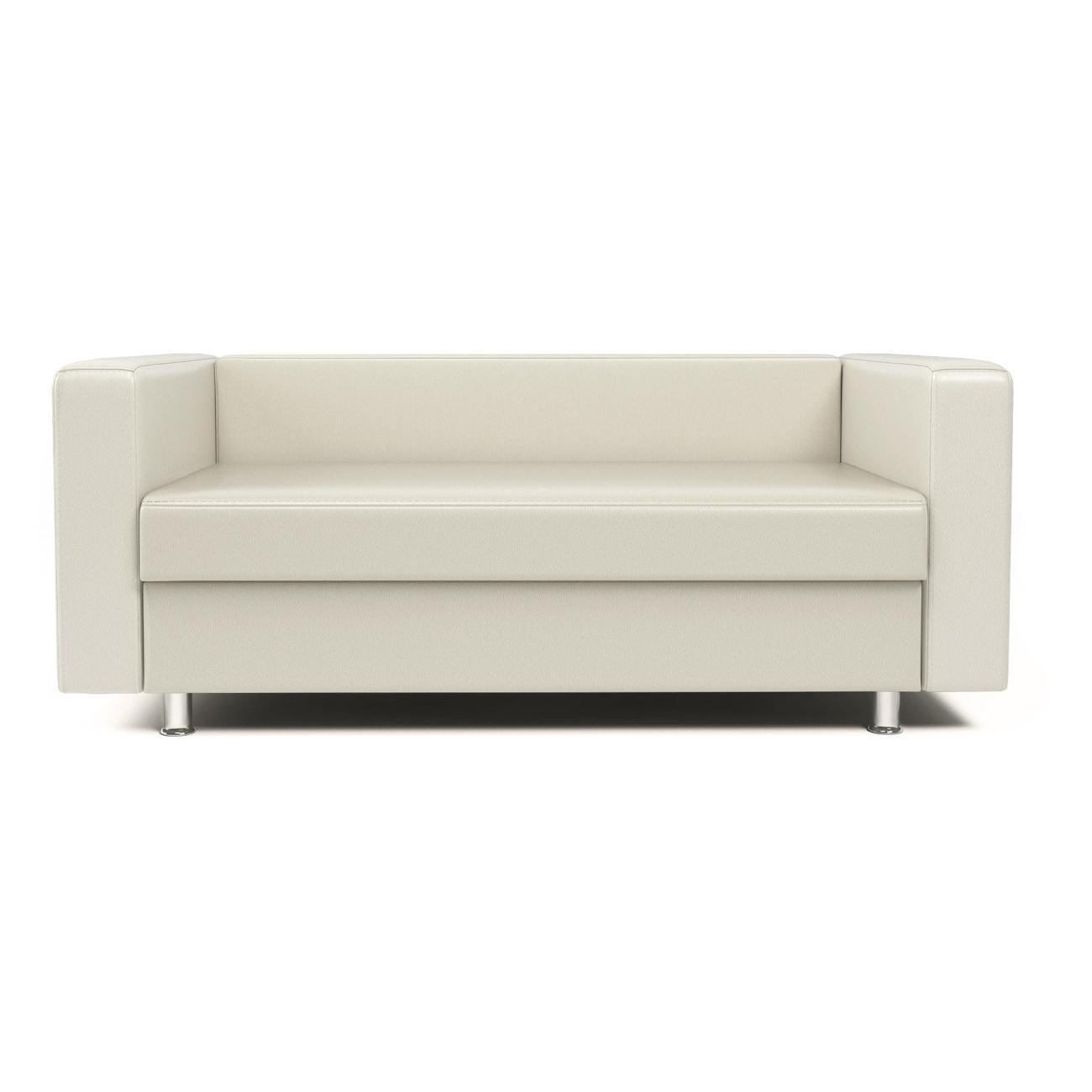 Диван Шарм-Дизайн офисный Бит, прямой экокожа беж