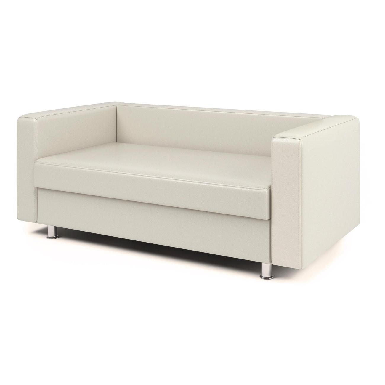 Диван Шарм-Дизайн офисный Бит, прямой экокожа беж