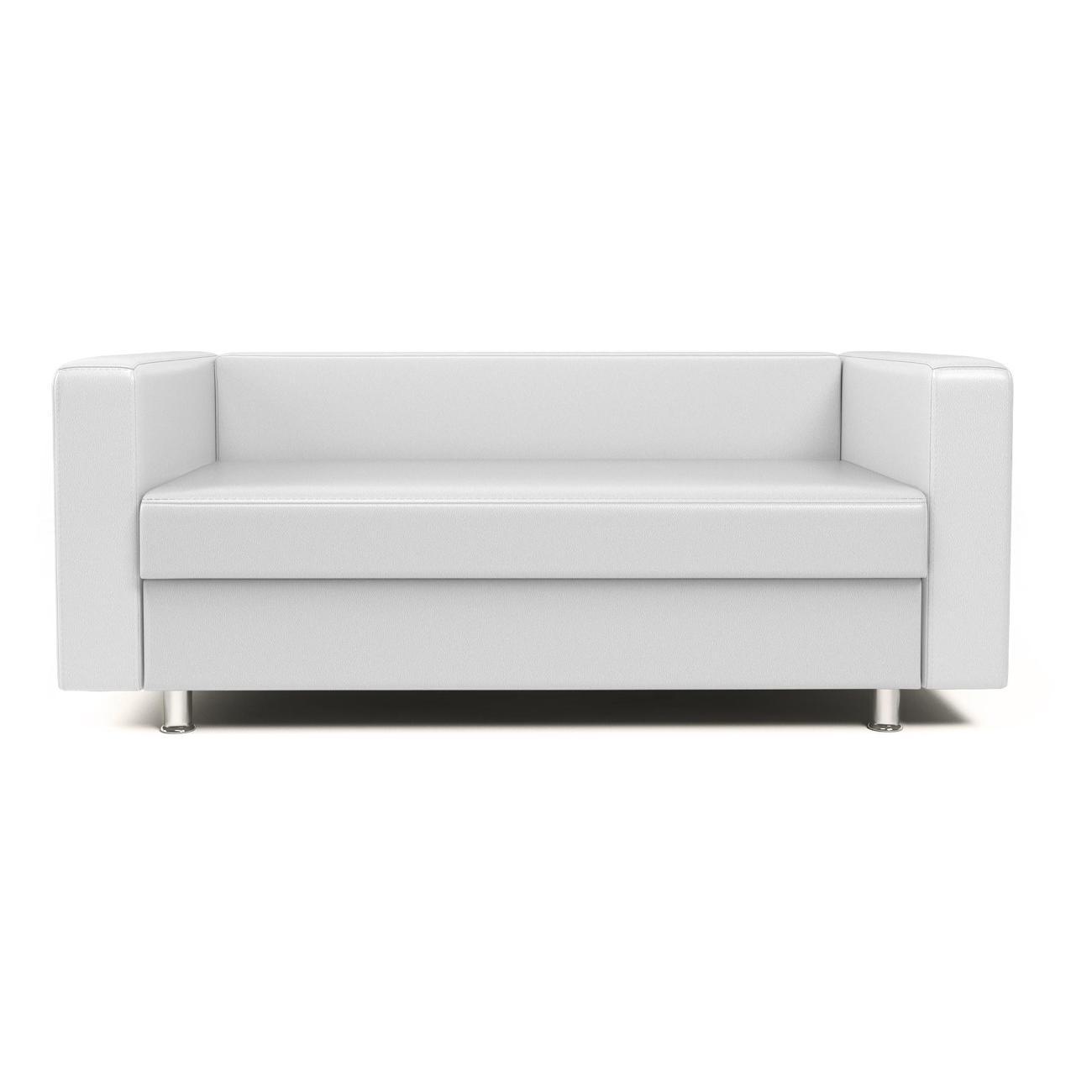 Диван Шарм-Дизайн офисный Бит, прямой экокожа белый