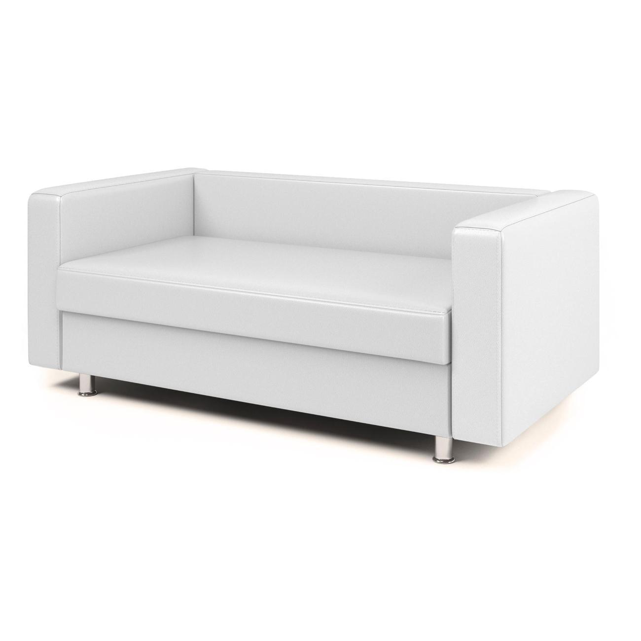 Диван Шарм-Дизайн офисный Бит, прямой экокожа белый