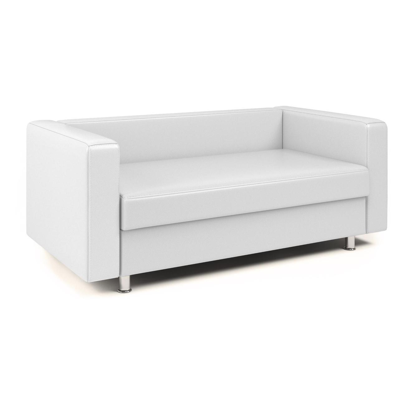 Диван Шарм-Дизайн офисный Бит, прямой экокожа белый