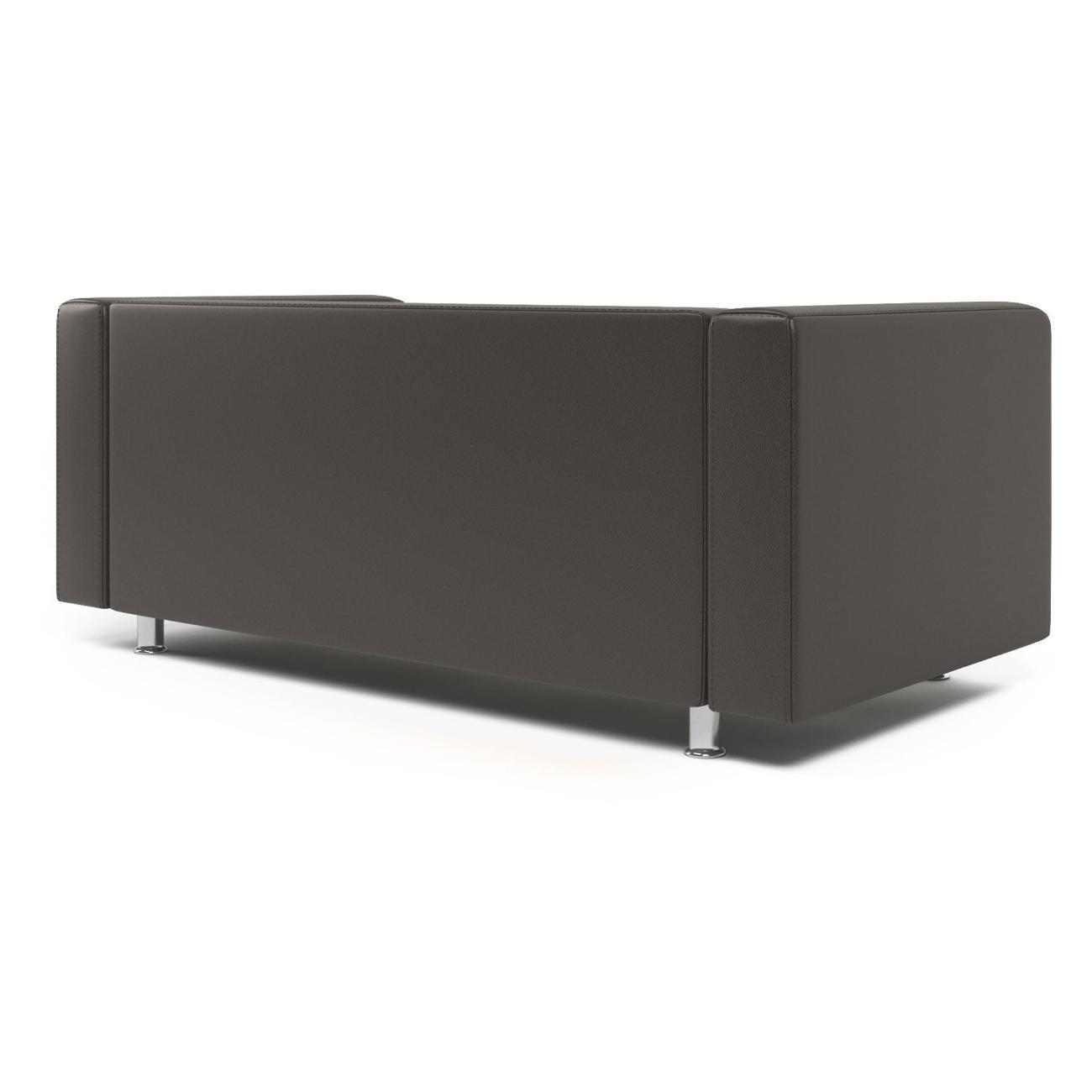 Диван Шарм-Дизайн офисный Бит, прямой экокожа коричневый