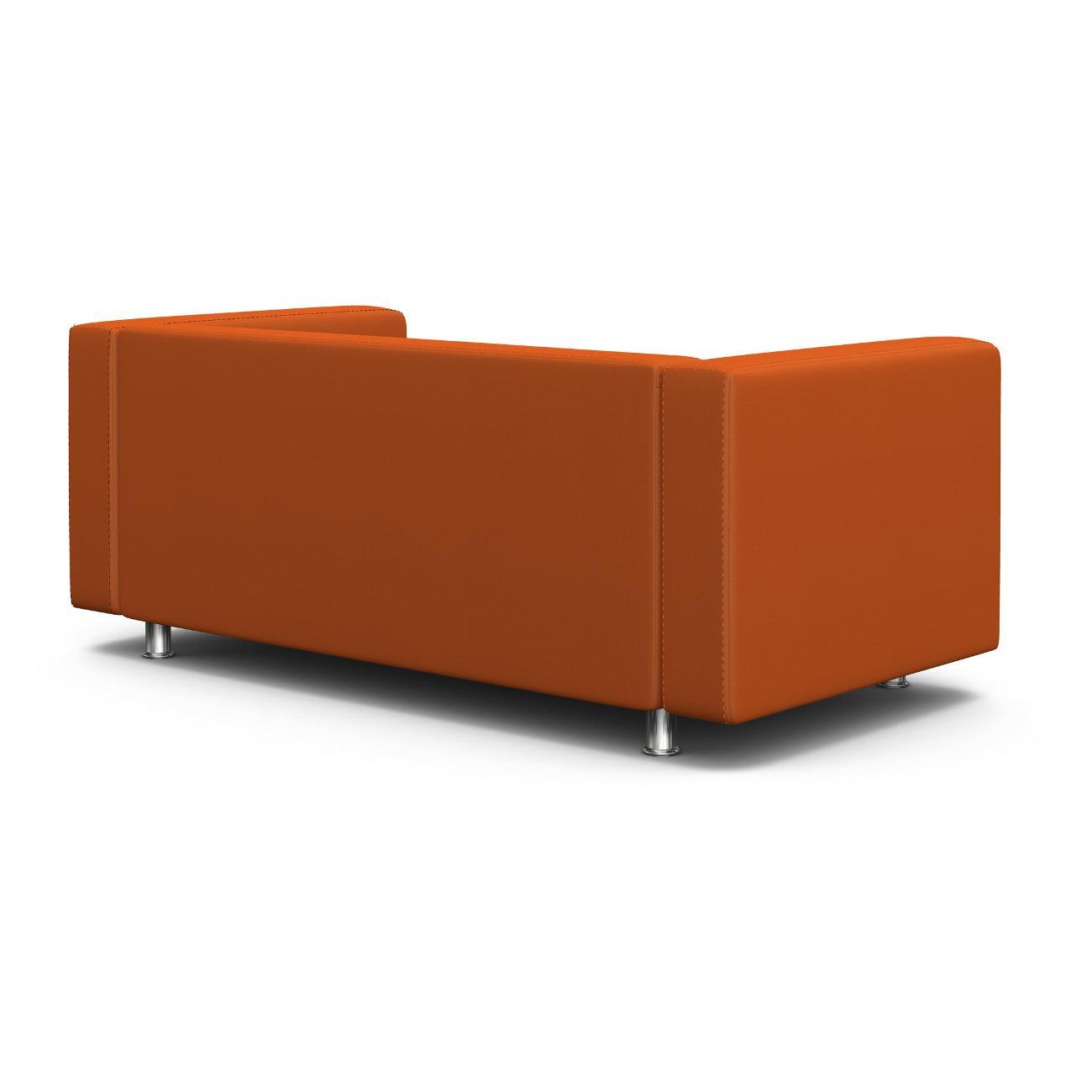 Диван Шарм-Дизайн офисный Бит, прямой экокожа оранжевый