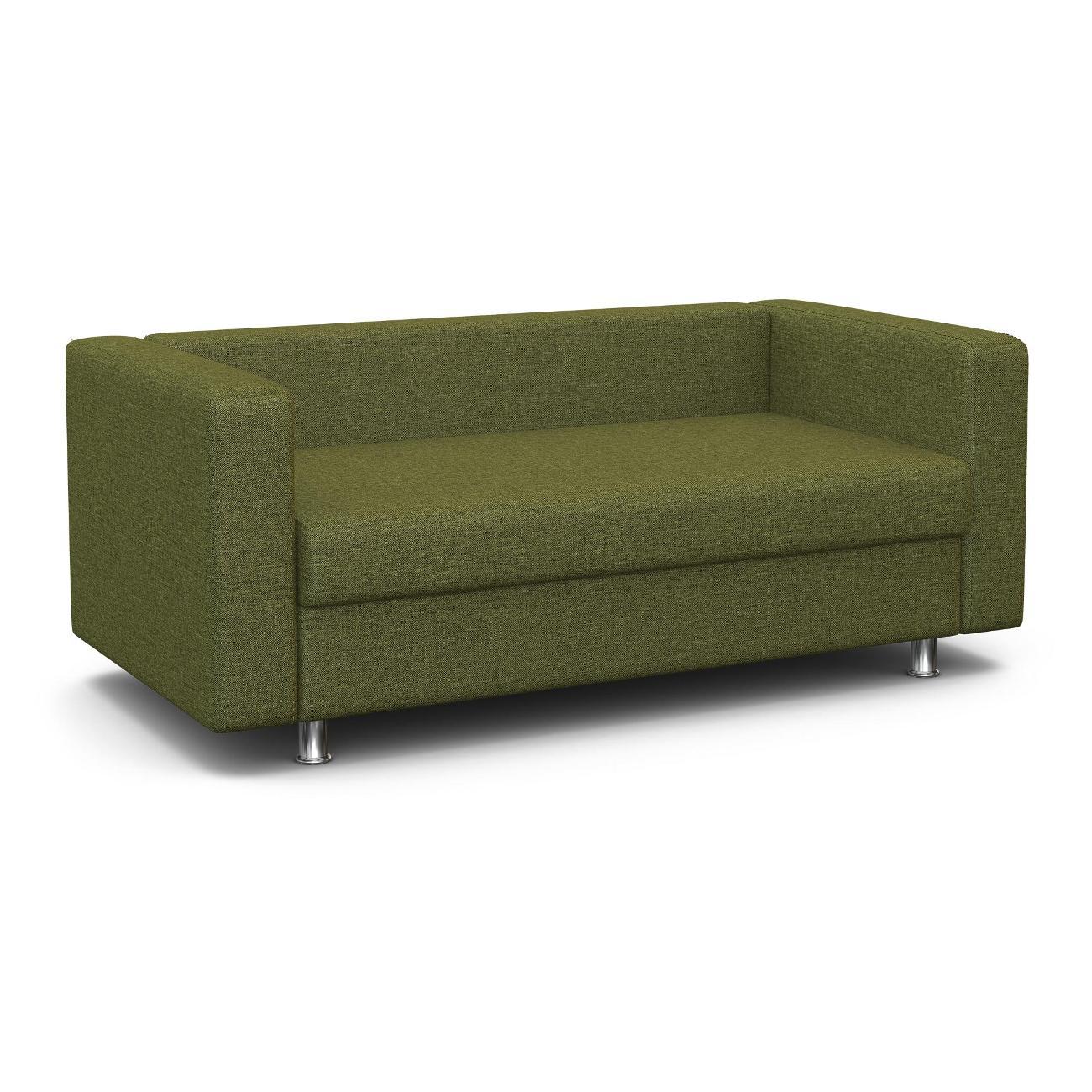 Диван Шарм-Дизайн офисный Бит, прямой рогожка зеленый