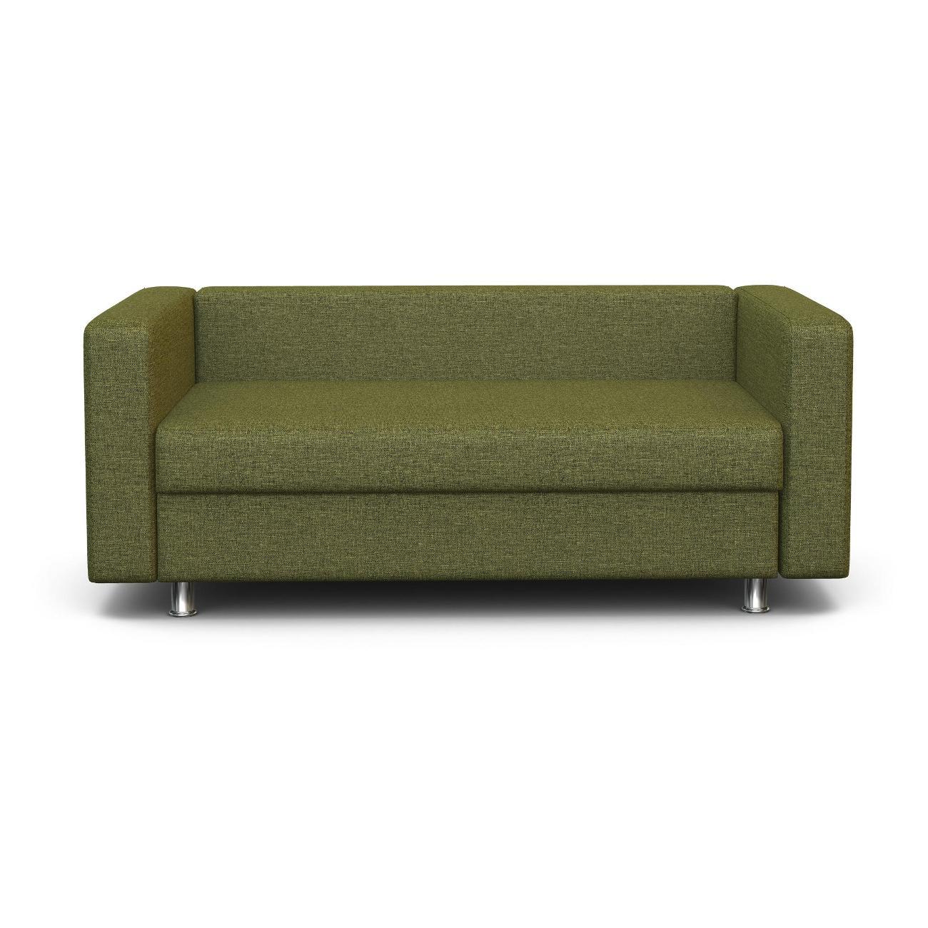 Диван Шарм-Дизайн офисный Бит, прямой рогожка зеленый