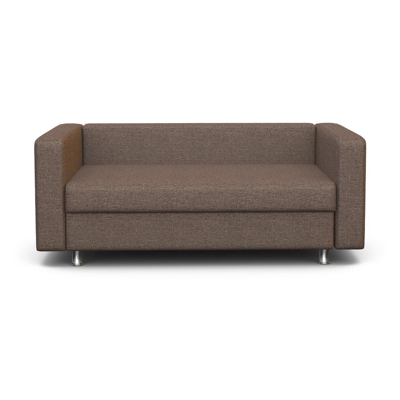 Диван Шарм-Дизайн офисный Бит, прямой рогожка светло-коричневый