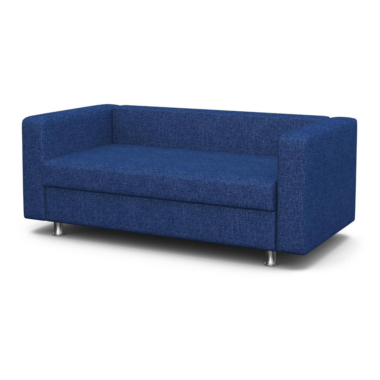 Диван Шарм-Дизайн офисный Бит, прямой рогожка синий