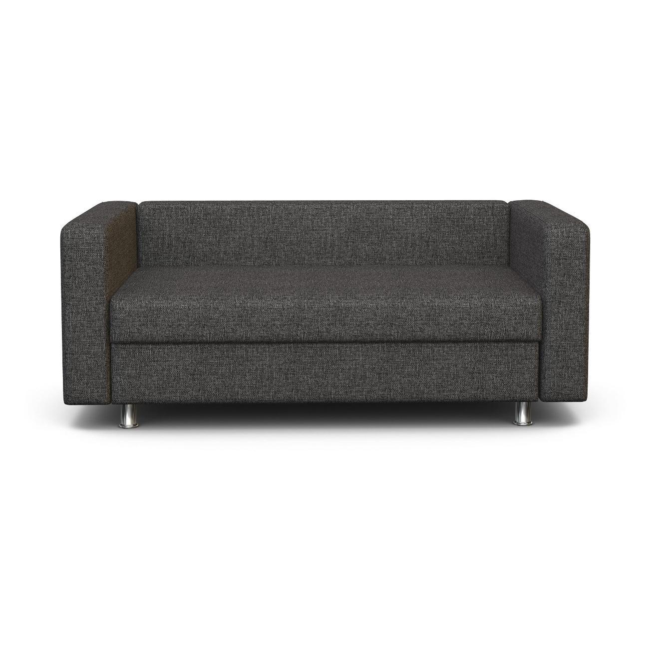 Диван Шарм-Дизайн офисный Бит, прямой рогожка темно-серый