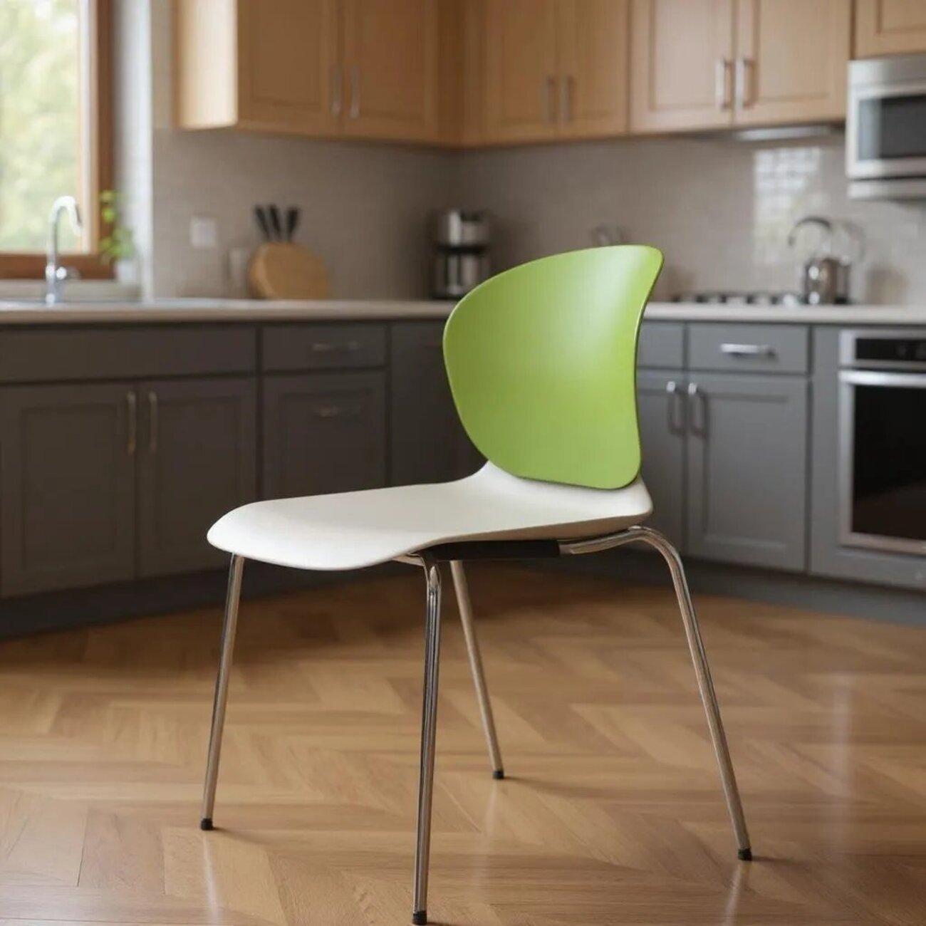 Стул обеденный ВВА Синнабон бело-зеленый фото