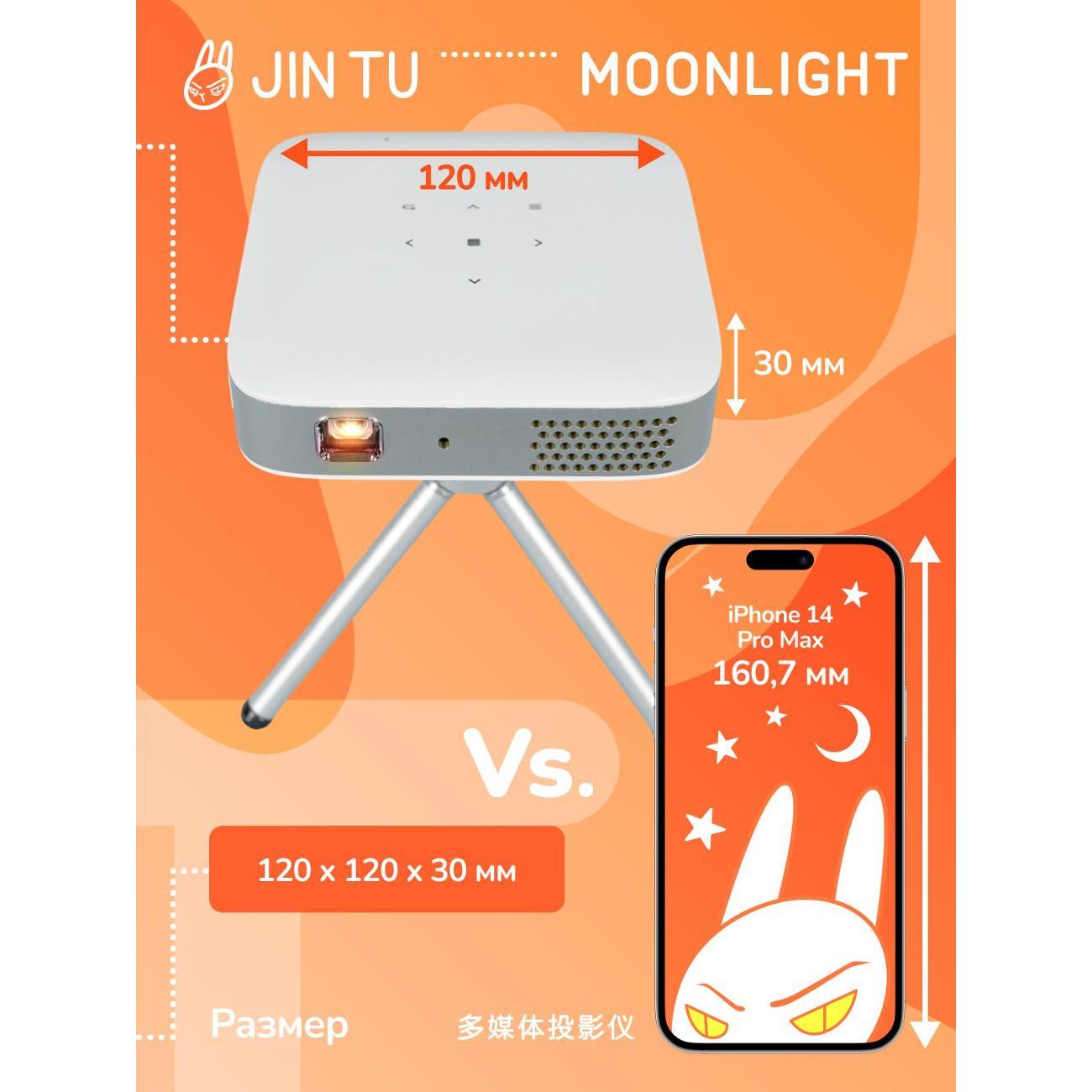 Мультимедифный проектор JIN TU Moonlight HD Android 11