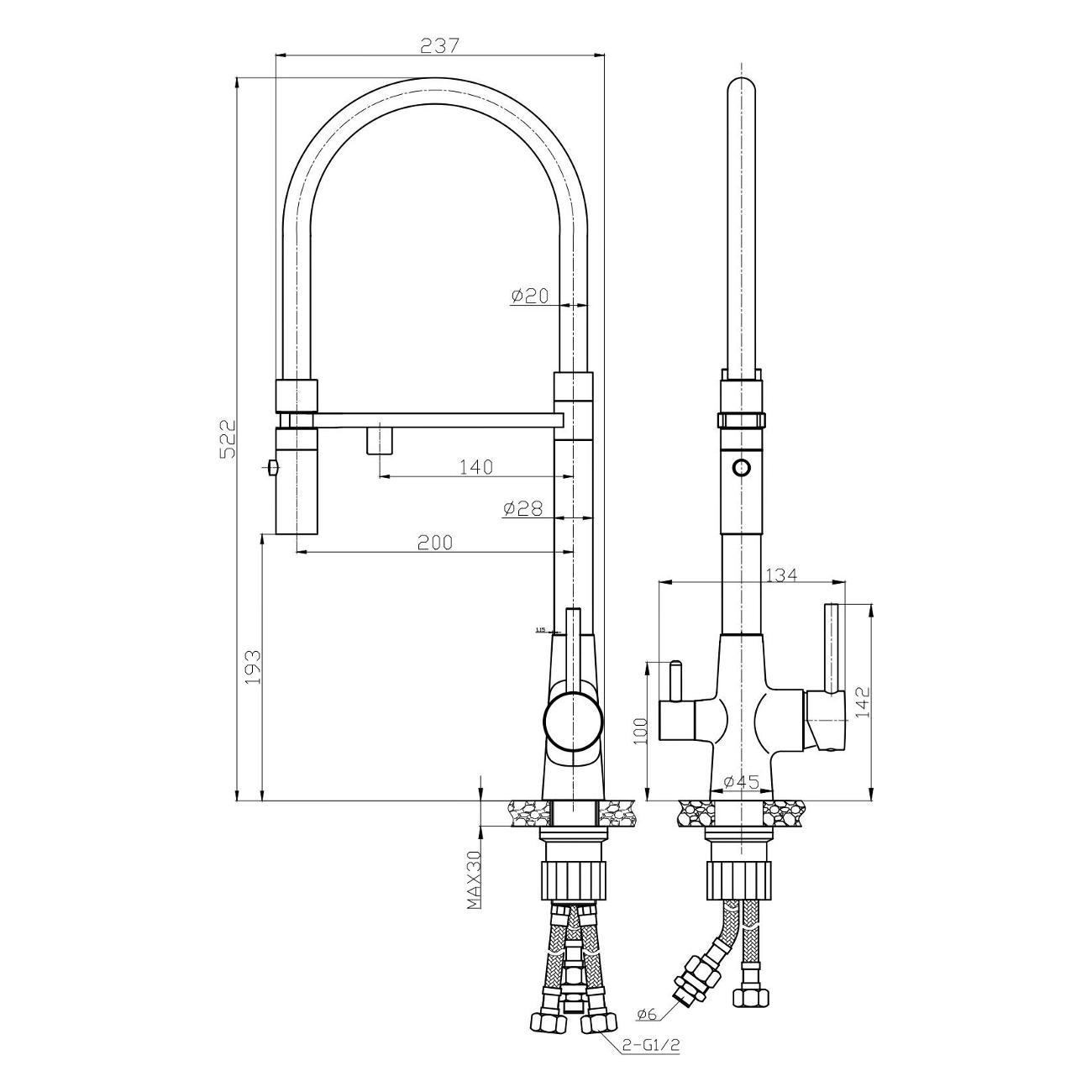 Смеситель ESKO Line MGNTB