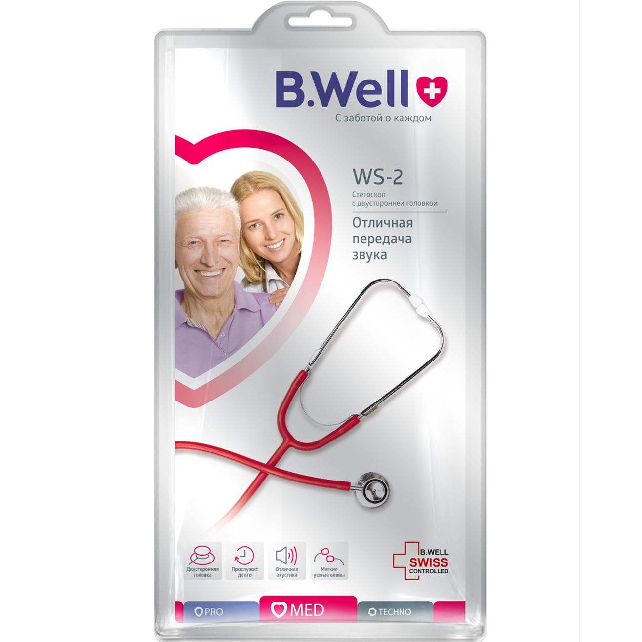 Стетоскоп B.Well WS-2 Red