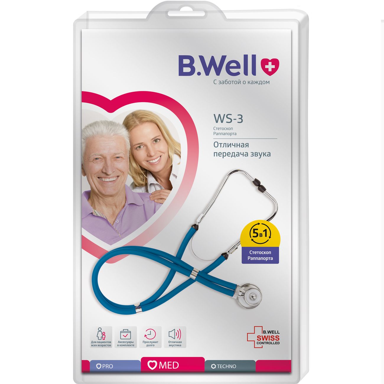 Стетоскоп B.Well WS-3 Blue